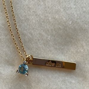 Kate Spade aquamarine charm necklace